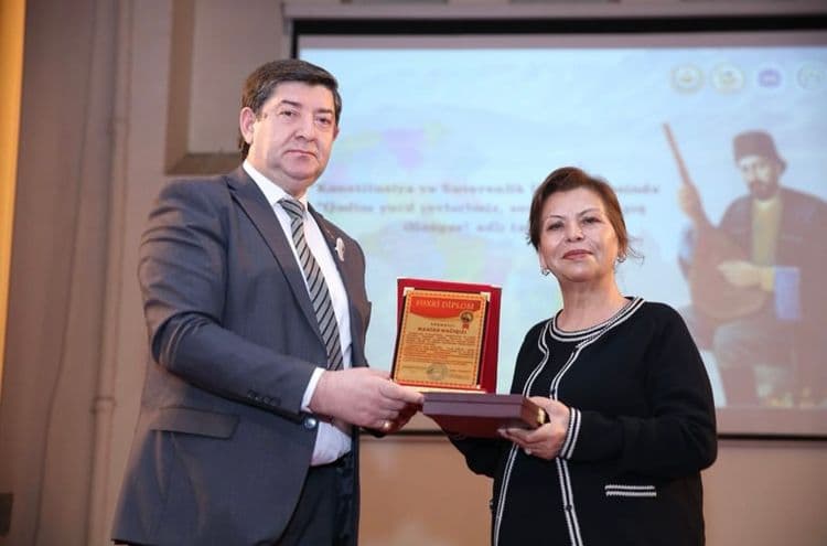 ADPU-nun Beynəlxalq əlaqələr üzrə prorektoru, professor Mahirə Hüseynova Fəxri Diplomlarla təltif olunub